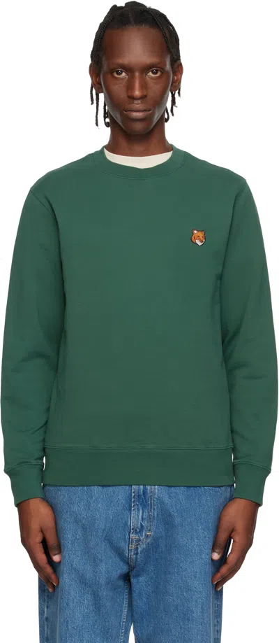 Maison Kitsuné Fox Head Sweatshirt Sweatshirts Green