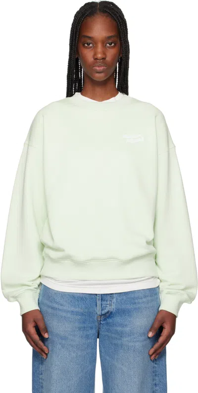 Maison Kitsuné Green '' Handwriting Comfort Sweatshirt In 0128 Mint Ice