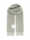 Maison Kitsuné Green Soft Fabric Scarf With Versatile Rectangular Shape In Green
