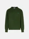 Maison Kitsuné Green Wool Sweater In Green