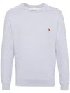 Maison Kitsuné Gray Fox Head Patch Regular Sweatshirt In White