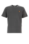 Maison Kitsuné Fox Head Regular Fit Cotton T-shirt In Gray
