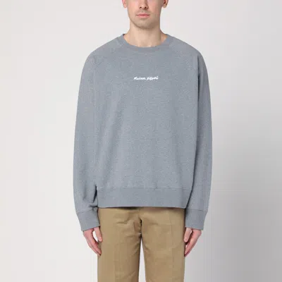 Maison Kitsuné Grey Crewneck Cotton T-shirt In Light Blue