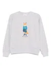 Maison Kitsuné Dressed Fox Cotton Sweatshirt In Gray