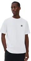 Maison Kitsuné T-shirt In Cotone Bianco Con Logo Maison Kitsune In White