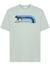 Maison Kitsuné Green Flash Fox T-shirt In Grey