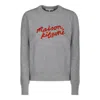 Maison Kitsuné Grey Wool Sweater In Gray