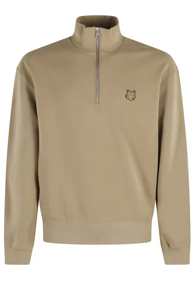 MAISON KITSUNÉ HALF ZIPPED SWEATSHIRT