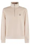 Maison Kitsuné Bold Fox Head Patch Comfort Half Zipped Sweatshirt