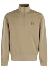 Maison Kitsuné Bold Fox Head Patch Comfort Half Zipped Sweatshirt