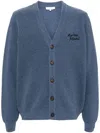 Maison Kitsuné Handwriting Comfort Cardigan In Blue