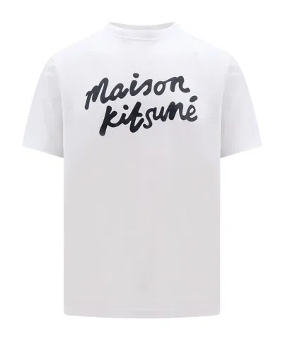Maison Kitsuné Handwriting Comfort Cotton T-shirt In White