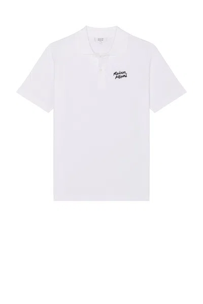 Maison Kitsuné Maison Kitsune Handwriting Comfort Polo In White