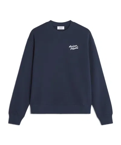Maison Kitsuné Maison Kitsune Handwriting Comfort Sweatshirt In Blue