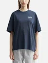 Maison Kitsuné Cotton T-shirt With Lettering Logo In Blue