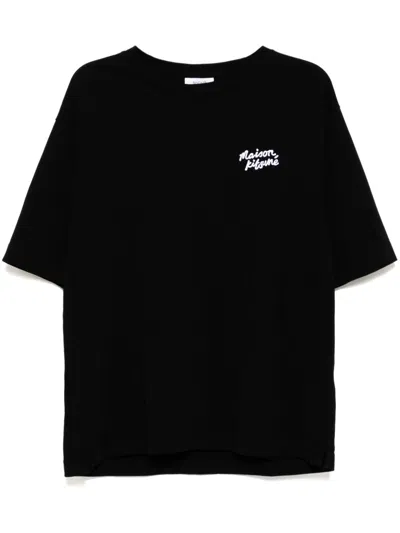 Maison Kitsuné Handwriting Comfort T-shirt In Black