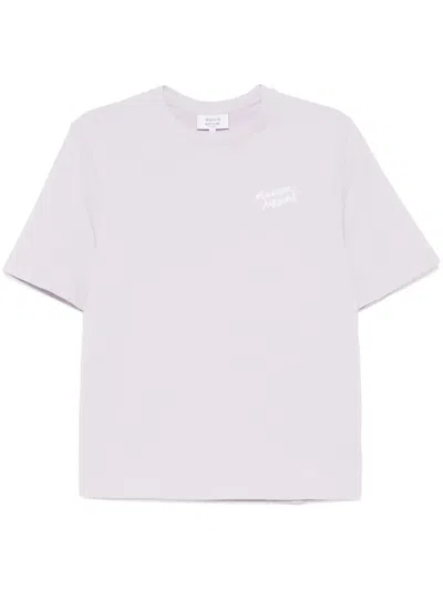 Maison Kitsuné Handwriting Comfort T-shirt In Purple