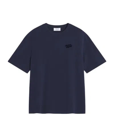 Maison Kitsuné Maison Kitsune Handwriting Comfort Tee-shirt In Blue