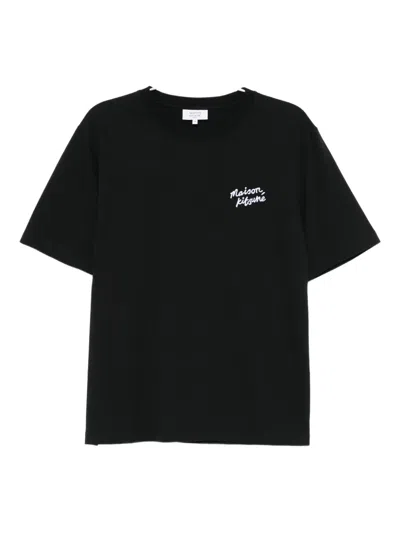 MAISON KITSUNÉ HANDWRITING EMBROIDERED T-SHIRT