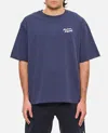 Maison Kitsuné Maison Kitsune Handwriting Embroidery Oversize Tee In Ink Blue