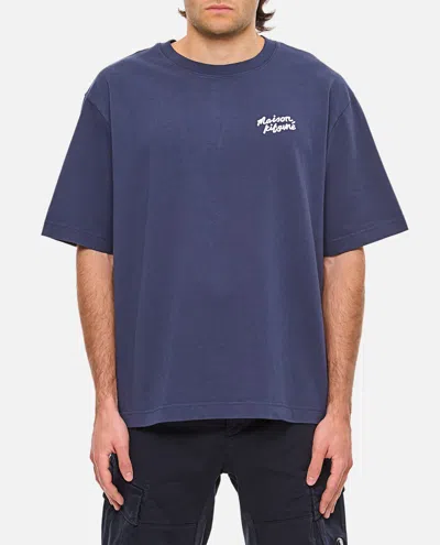MAISON KITSUNÉ MAISON KITSUNE HANDWRITING EMBROIDERY OVERSIZE TEE
