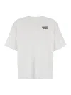 Maison Kitsuné White T-shirt With Logo Handwriting Print In White