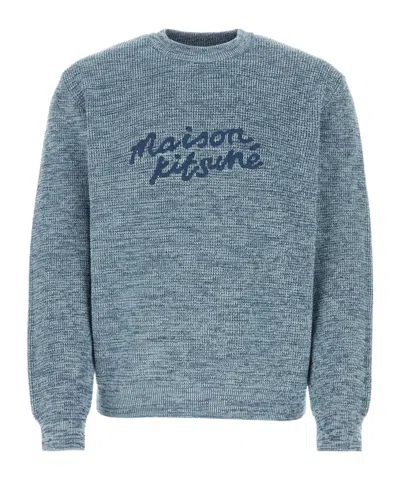 MAISON KITSUNÉ MAISON KITSUNÉ LOGO EMBROIDERED KNIT JUMPER