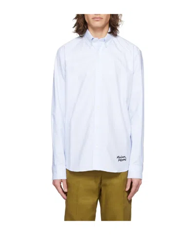 Maison Kitsuné Handwriting Long-sleeved Shirt In White