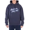 Maison Kitsuné Maison Kitsune Handwriting Oversize Hoodie In Blue