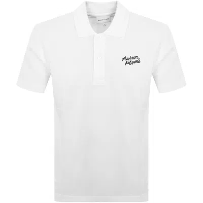 Maison Kitsuné Maison Kitsune Handwriting Polo T Shirt White