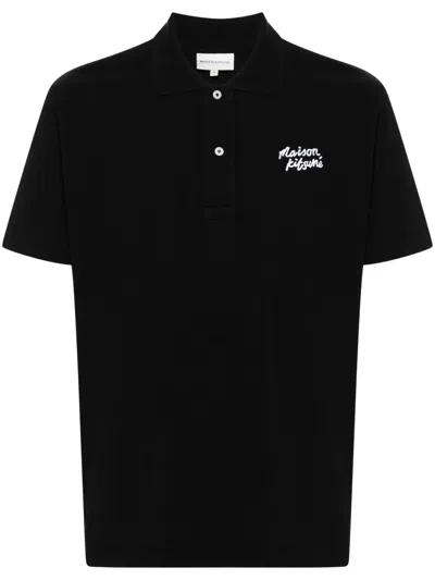 MAISON KITSUNÉ MAISON KITSUNE` HANDWRITING POLO WITH EMBROIDERY