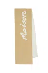 Maison Kitsuné Maison Kitsune Handwriting Scarf In Gold