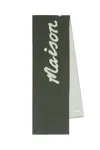 Maison Kitsuné Maison Kitsune Handwriting Scarf In Blue