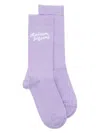 Maison Kitsuné Handwriting Socks In Purple