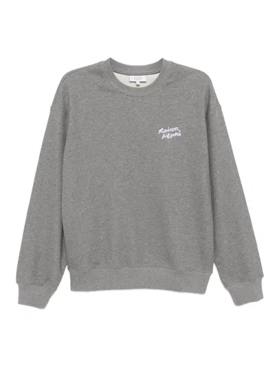 Maison Kitsuné Handwriting Sweatshirt In Gray