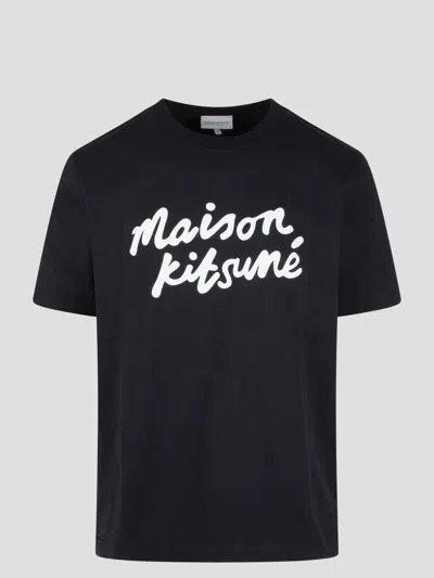 Maison Kitsuné Maison Kitsune Handwriting T-shirt In Black