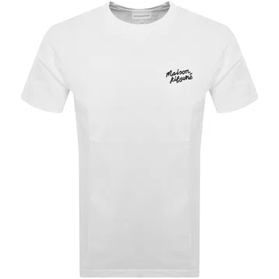 Maison Kitsuné Maison Kitsune Handwriting T Shirt White