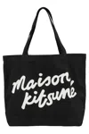 Maison Kitsuné Handwriting Tote In Black