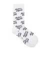 Maison Kitsuné Monogram Knit Socks In White