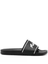Maison Kitsuné Maison Kitsune Handwritting Slides In Black