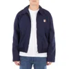 Maison Kitsuné Maison Kitsune Harrington Fox Head Patch Jacket In Blue