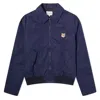 Maison Kitsuné Maison Kitsune Harrington Fox Head Patch Jacket In Blue
