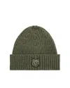 Maison Kitsuné Berretto Fox Head Laurel Green In Gray