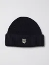 Maison Kitsuné Fox Head Large Beanie Accessories In Blue
