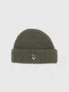 Maison Kitsuné Wool Hat Hats Green In Green