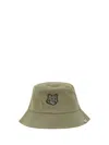 Maison Kitsuné Logo-patch Cotton Bucket Hat In Beige