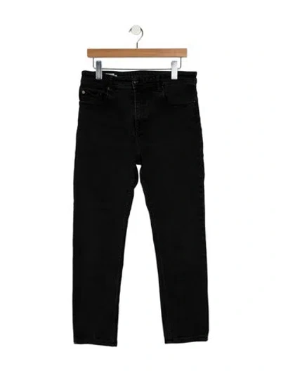 Pre-owned Maison Kitsuné High-rise Straight Leg Jeans W/ Tags In Black