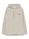 Maison Kitsuné Hooded Shirt In Green