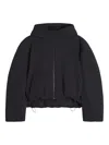 Maison Kitsuné Hooded Zip-up Puffer Jacket In Black
