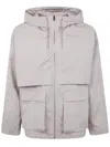 Maison Kitsuné Hooded Zipped Windbreaker Clothing In Brown